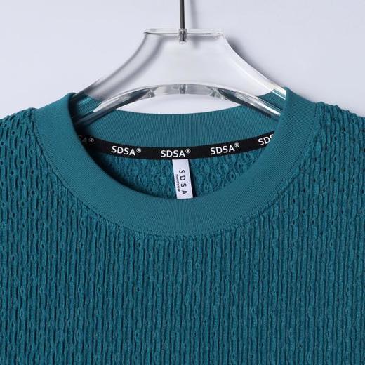 26T230SDSA男装2026新款高贵轻奢日系复古纯色肌理圆领短袖T恤百搭上衣 商品图5