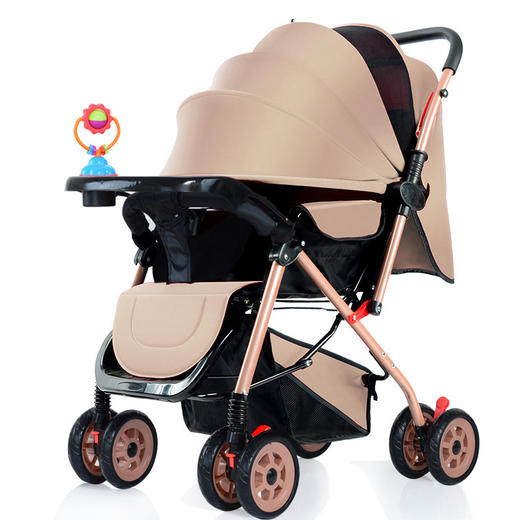 婴儿车轻便可坐可躺 手推车四轮伞车可折叠双向儿童宝宝避震 商品图0