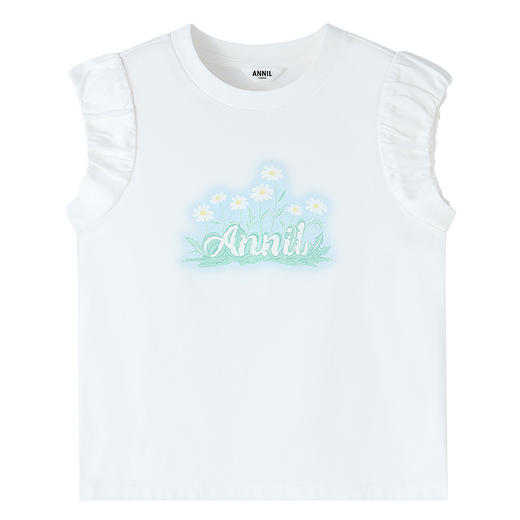 女童圆领短袖针织衫夏季新款安奈儿童装EG621636 商品图7