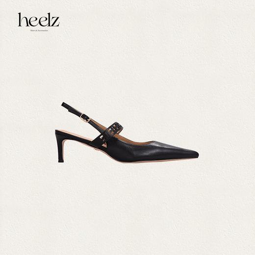 heelz设计师手工鞋履 ｜繁花条带羊皮尖头 Sling-back  6公分 商品图0