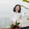 西子/雾里白莱赛尔纱感复古法式时尚百搭立领衬衣/CSHJ0579 商品缩略图2