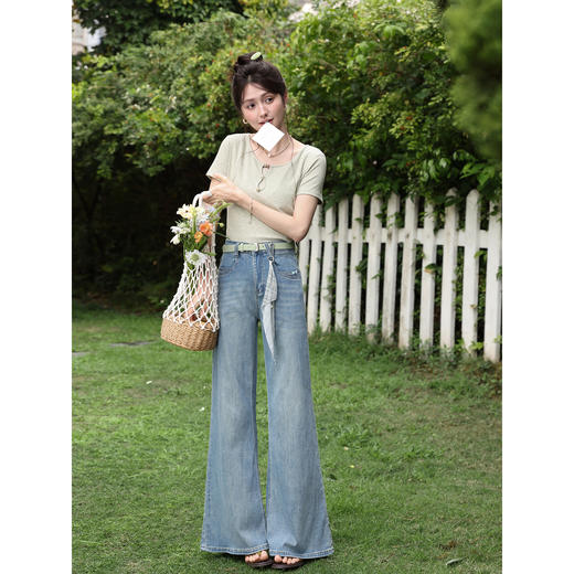 鹿向南【0328/00:00新品前一小时7折】蓝色牛仔裤 商品图1