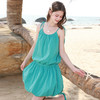 三彩独醒2026夏季新款花苞吊带裙连衣裙A字裙短裙沙滩度假F 商品缩略图3