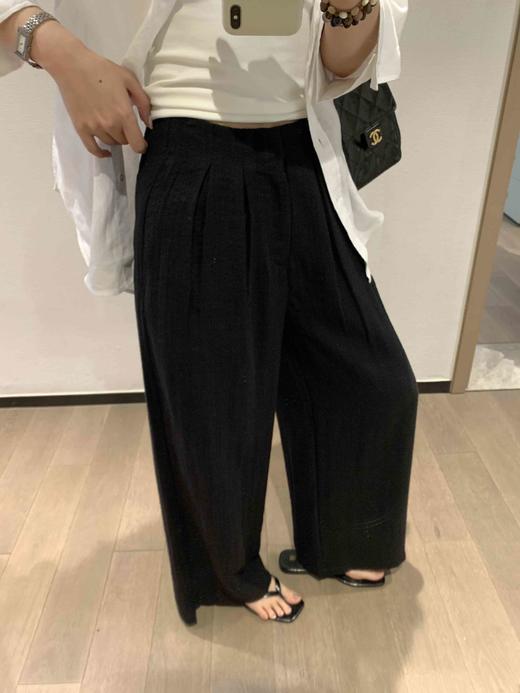 LO*W CLA*SIC 新款 纯色直筒宽松亚麻天丝休闲裤西装裤 商品图9