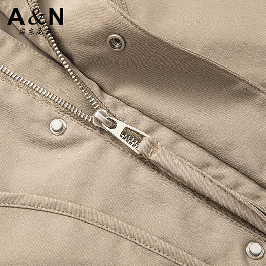 安东尼奥A&N 【挺括通勤款】工装风翻领纯色抗皱外套男秋冬百搭休闲斜纹易打理夹克7165403 商品图4