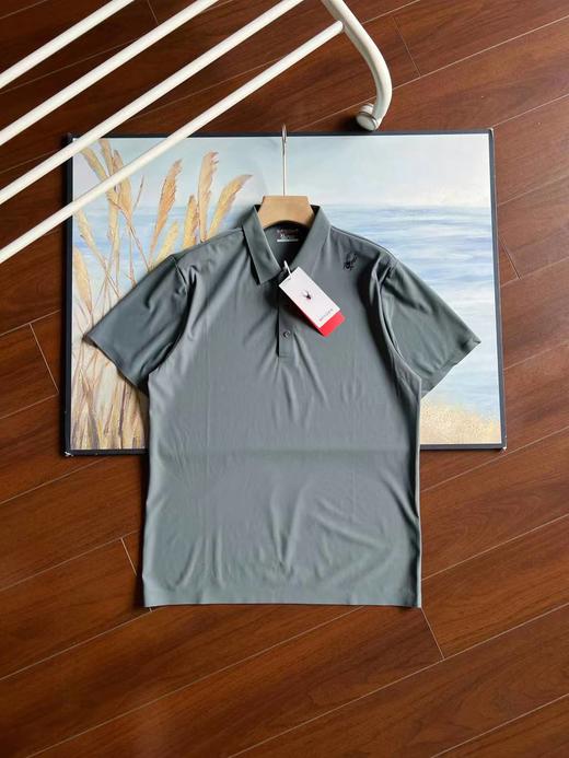 F032567新款运动系列撞色条纹领前胸撞色四合扣冰感科技短袖POLO衫 商品图12