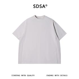 SDSA男装2026新款高贵轻奢美式撞色后背印花字母圆领短袖T恤百搭