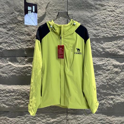 F032553通勤徒步户外运动防水防风拼色连帽冲锋衣外套 商品图4