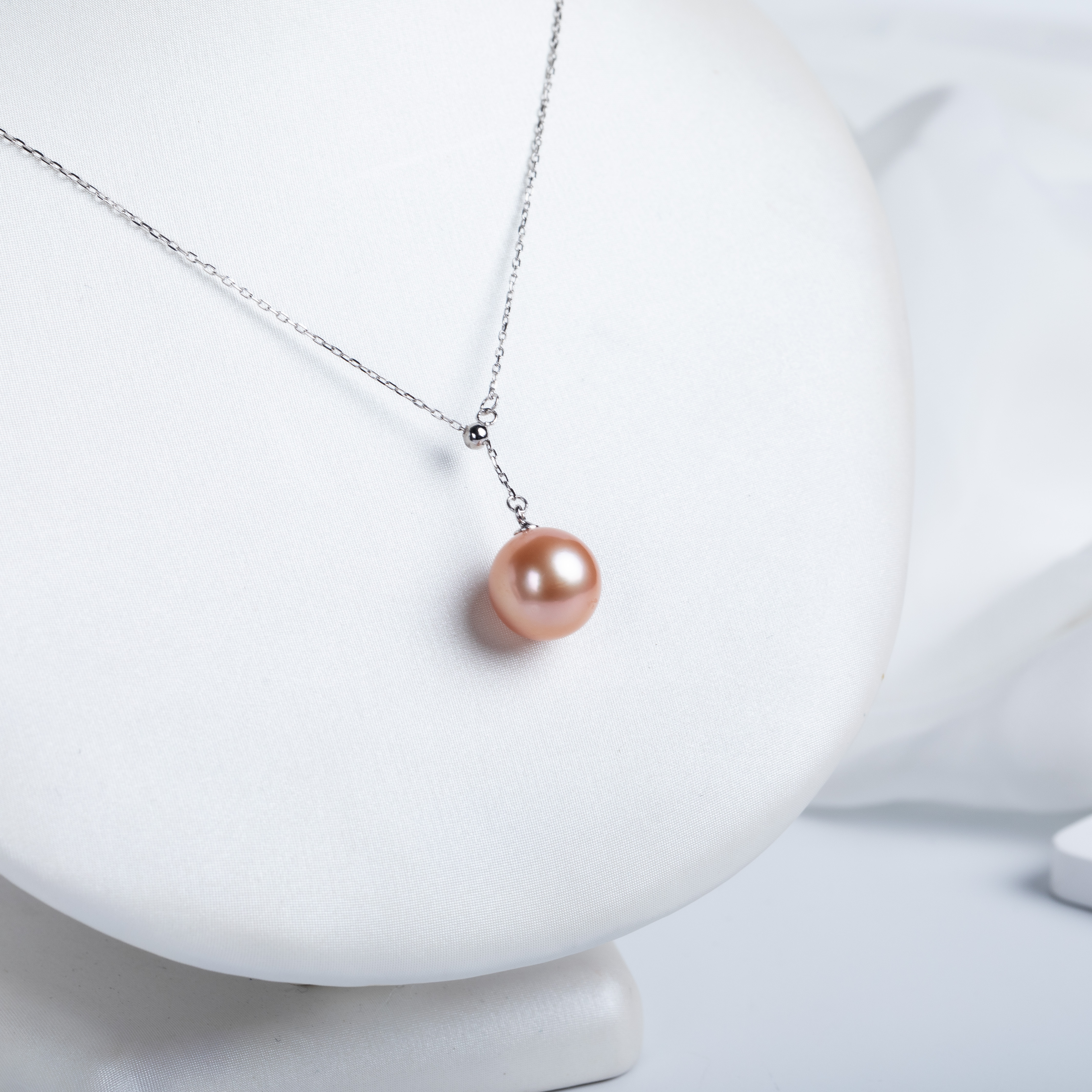 紫色淡水珍珠Y字链DZG126