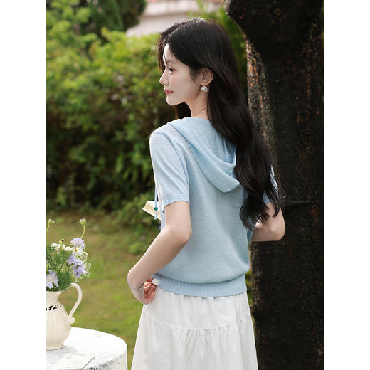 鹿向南【0328/20:00新品前一小时5折】浅蓝色针织衫 商品图2
