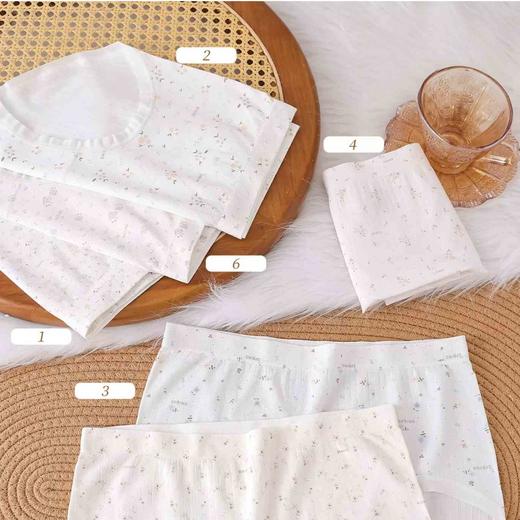 新款女士加肥加大印花无缝内裤裸氨棉舒适透气三角裤小清新丰满裤3374 商品图2