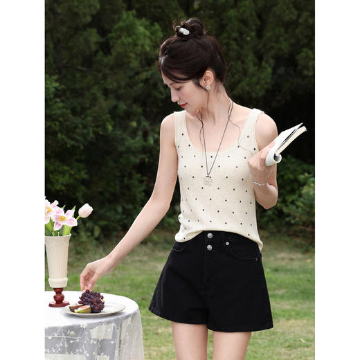 鹿向南【0328/20:00新品前1小时7折限量100件】杏色背心 商品图1