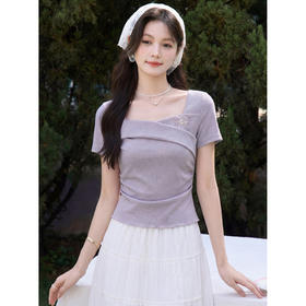 鹿向南【0328/20:00新品前一小时7折】紫色T恤