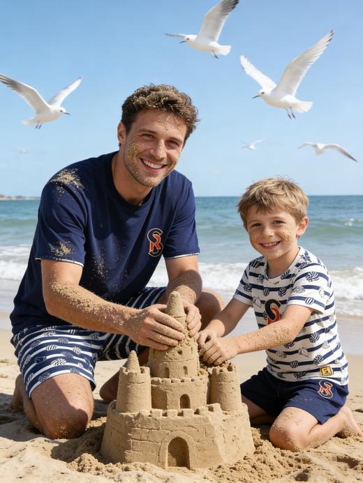 【亲子莫代尔】 SCHIESSER德国舒雅男士夏日海洋系列莫代尔短袖短裤套装39/24328H 商品图7