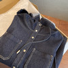 匠心做工！细节处见品质，2026早春抽绳收腰连帽牛仔短款外套！ 商品缩略图1