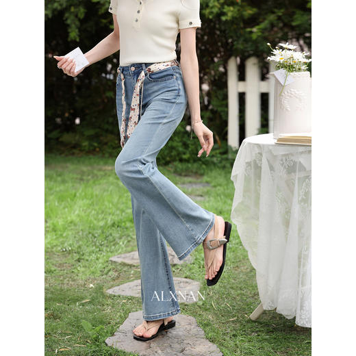 鹿向南【0328/20:00新品前1小时7折限量100件】蓝色牛仔裤 商品图1