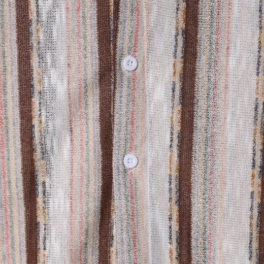 SDSA男装2026新款高贵轻奢韩系简约撞色竖纹短袖衬衫百搭舒适上衣 商品图3