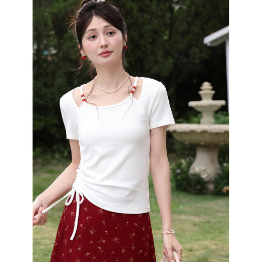 鹿向南【0328/20:00新品前一小时7折】白色T恤 商品图2