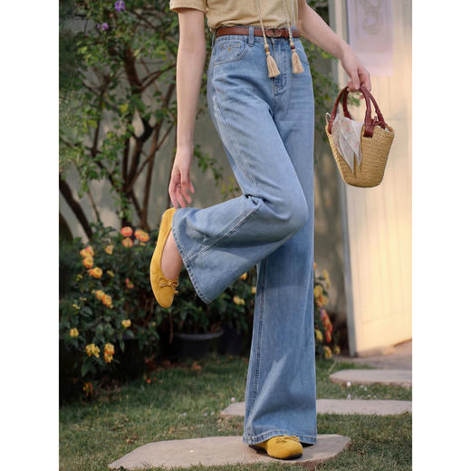 鹿向南【0328/20:00新品前一小时7折】蓝色牛仔裤 商品图0