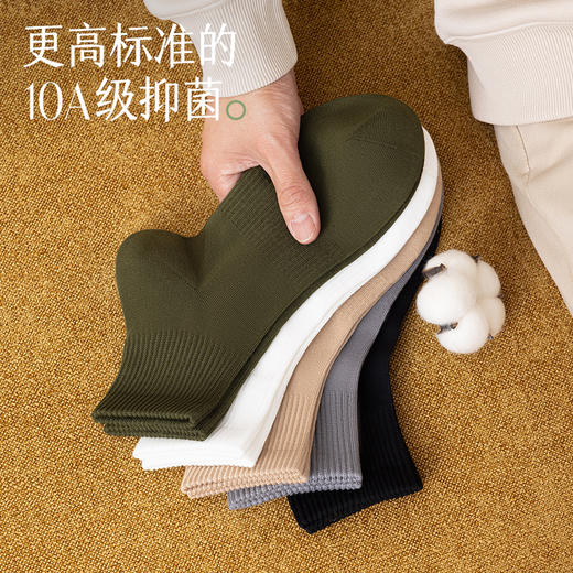 汗脚臭脚克星！10A抑菌超吸汗！拾袜记春夏吸湿排汗袜 6-7双装 男女短中筒袜/船袜 商品图11