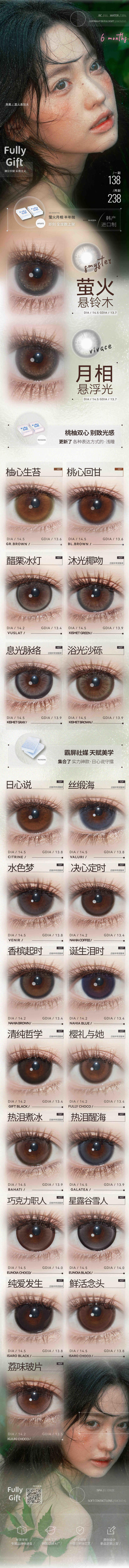 【半年抛】FullyGift全系列品牌活动 - 14.2mm/14.5mm【度数 0-1000度  有525/575】 商品图1