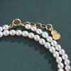 子佩集【竹韵华年】银S925珍珠惜王妃手链【QNS0024-9】3mm珠镀金竹叶2601 商品缩略图4