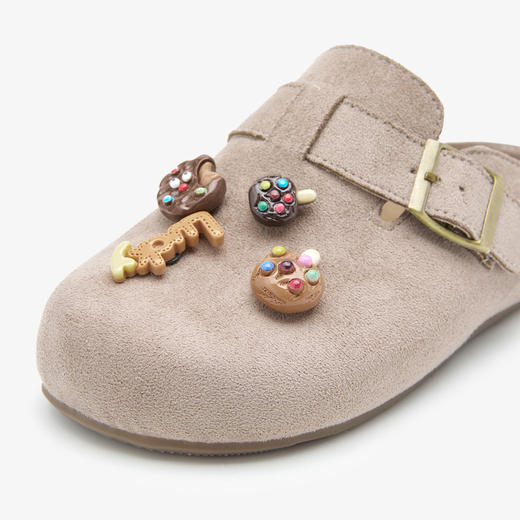 西遇厚底勃肯鞋半拖女2026春季新款包头拖鞋一脚蹬单鞋外穿懒人鞋V0166258 商品图5