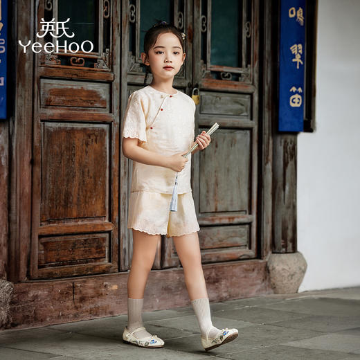 【英氏】【新中式套装】【110-170】女童夏季汉服套装 商品图5