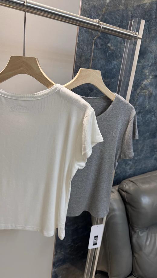 F032540一包两件春夏款慵懒感短款修身休闲运动百搭女士短袖T恤 商品图4