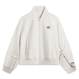 MJ｜李宁正品运动时尚系列女子简约休闲柔软舒适宽松针织外套