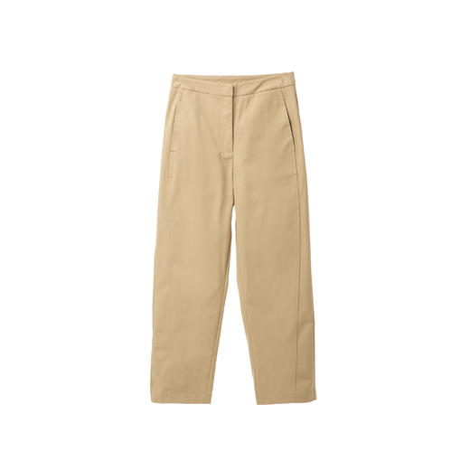 卡其高腰西装直筒裤 商品图1