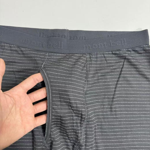 日本正品 montbell 25新款户外运动休闲保暖男款圆领长袖打底衫，
黑色/灰色 S-XXL 商品图10