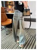 F032580复古做旧脏脏牛仔裤女新款柔软垂感宽松阔腿长裤 商品缩略图9