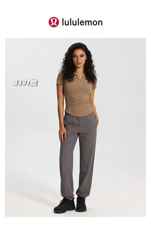 F032551一包两件装新款女士双面云感瑜伽式休闲通勤短袖T恤 商品图14