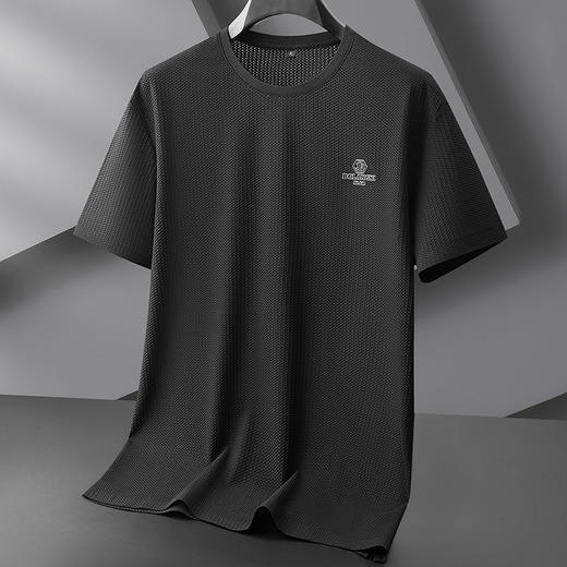 【DDP】大依优型大码男装圆领短袖T恤冰丝镂空休闲运动百搭半袖上衣男士 商品图1