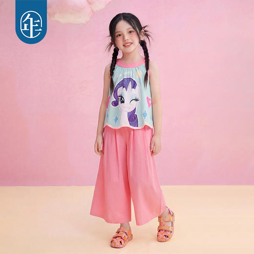 小马宝莉联名年衣童装套装女童夏季新款可爱卡通背心吊带长裤套装 商品图4