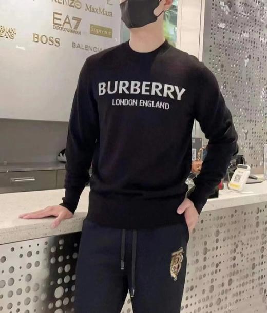 F032559胸前立体硅胶字母logo两色情侣款圆领卫衣 商品图7