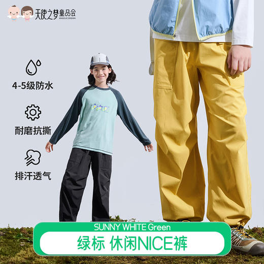 【代发】绿标童装NICE裤儿童长裤休闲裤子 商品图0