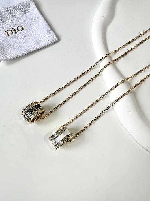 THS-无  D家 施华洛世奇水晶 珐琅项链 2色 CU1345 商品图3