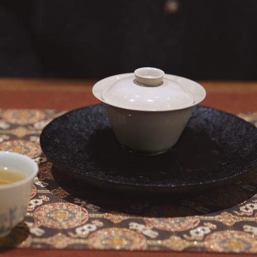 【迟光闪耀大漆浅盘】亚光铜箔圈足茶盘 商品图5