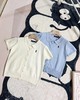 F032525春夏新款休闲百搭翻领领口小马刺绣针织Polo衫T恤 商品缩略图0