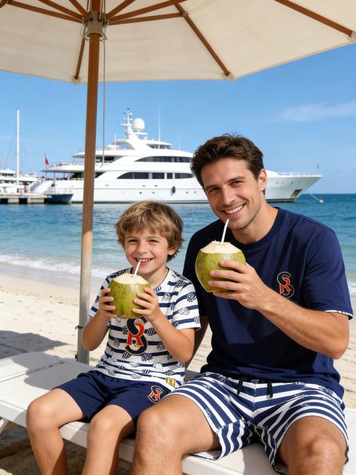 【亲子莫代尔】 SCHIESSER德国舒雅男士夏日海洋系列莫代尔短袖短裤套装39/24328H 商品图8