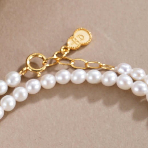 子佩集【福禄吉象】银S925珍珠惜王妃手链【QNS0023-8】3mm珠镀金葫芦大象2601 商品图3