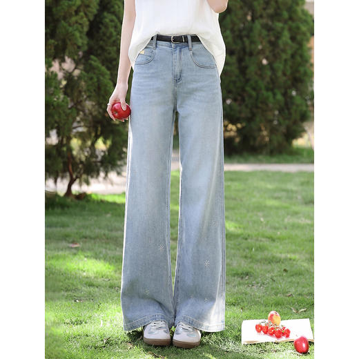 鹿向南【0328/20:00新品前一小时7折】蓝色牛仔裤 商品图0