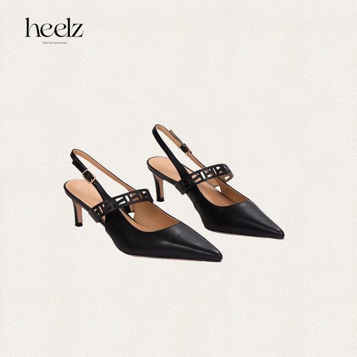 heelz设计师手工鞋履 ｜繁花条带羊皮尖头 Sling-back  6公分 商品图2