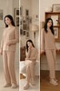 【莫代尔丝滑软糯睡衣套装】女春秋季新款休闲简约纯色长袖舒适透气家居服套装 商品缩略图2