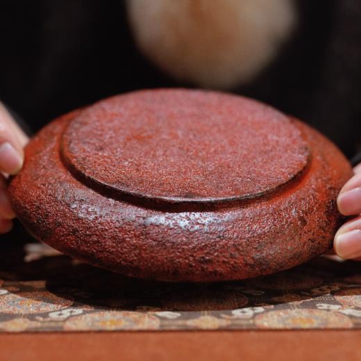 【赤壁熔岩大漆圈足浅盘】熔岩肌理茶盘 商品图3