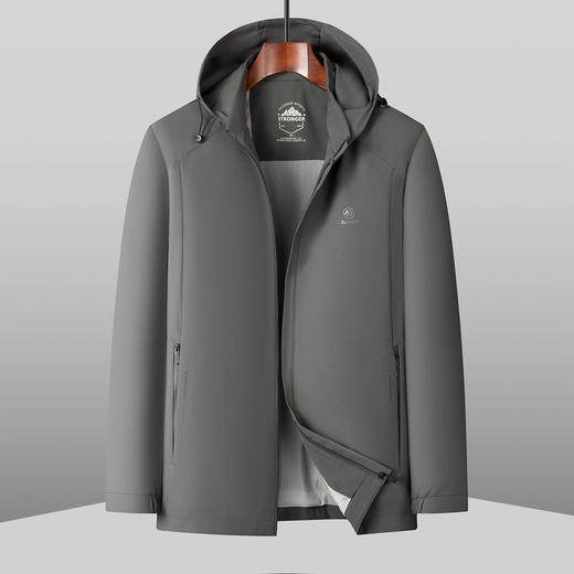 【DPS】大依优型大码男装春季连帽可拆夹克外套商务休闲简约百搭长袖外套 商品图1