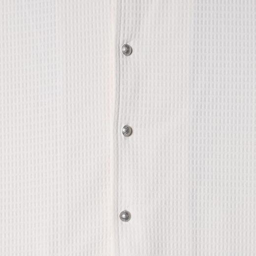 2878SDSA男装2026新款高贵轻奢极简风华夫格肌理立领短袖衬衫百搭休闲 商品图4