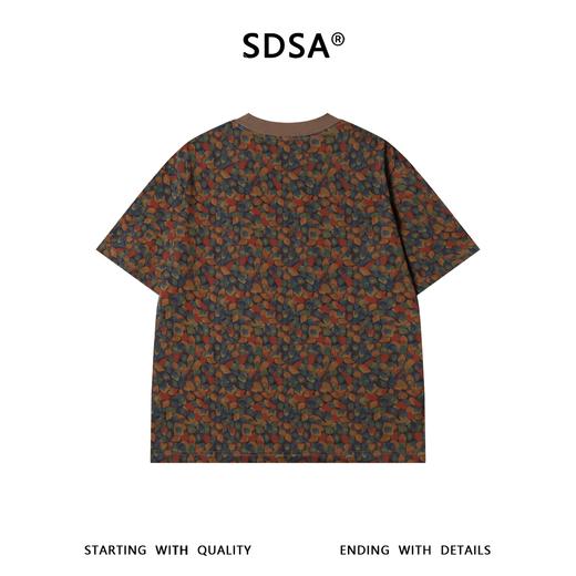 26T237SDSA男装2026新款高贵轻奢个性百搭撞色设计圆领短袖T恤宽松时尚 商品图4